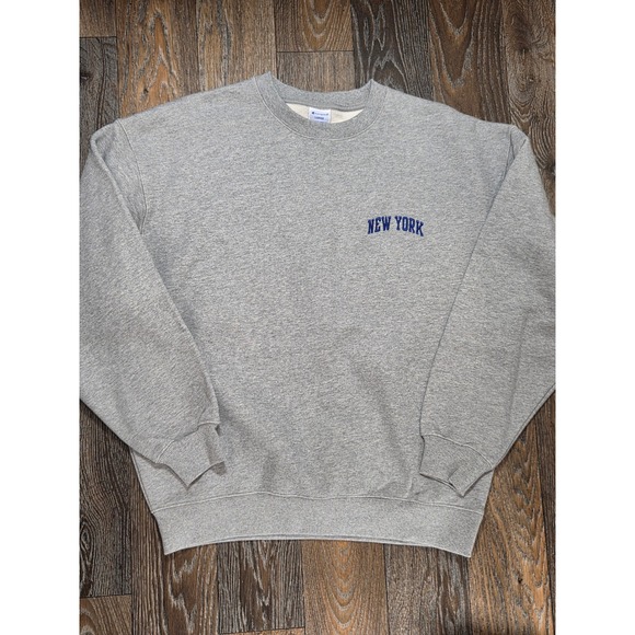 Champion Other - Champion New York Crewneck Sweatshirt Mens Large Gray Fleece Embroidered
